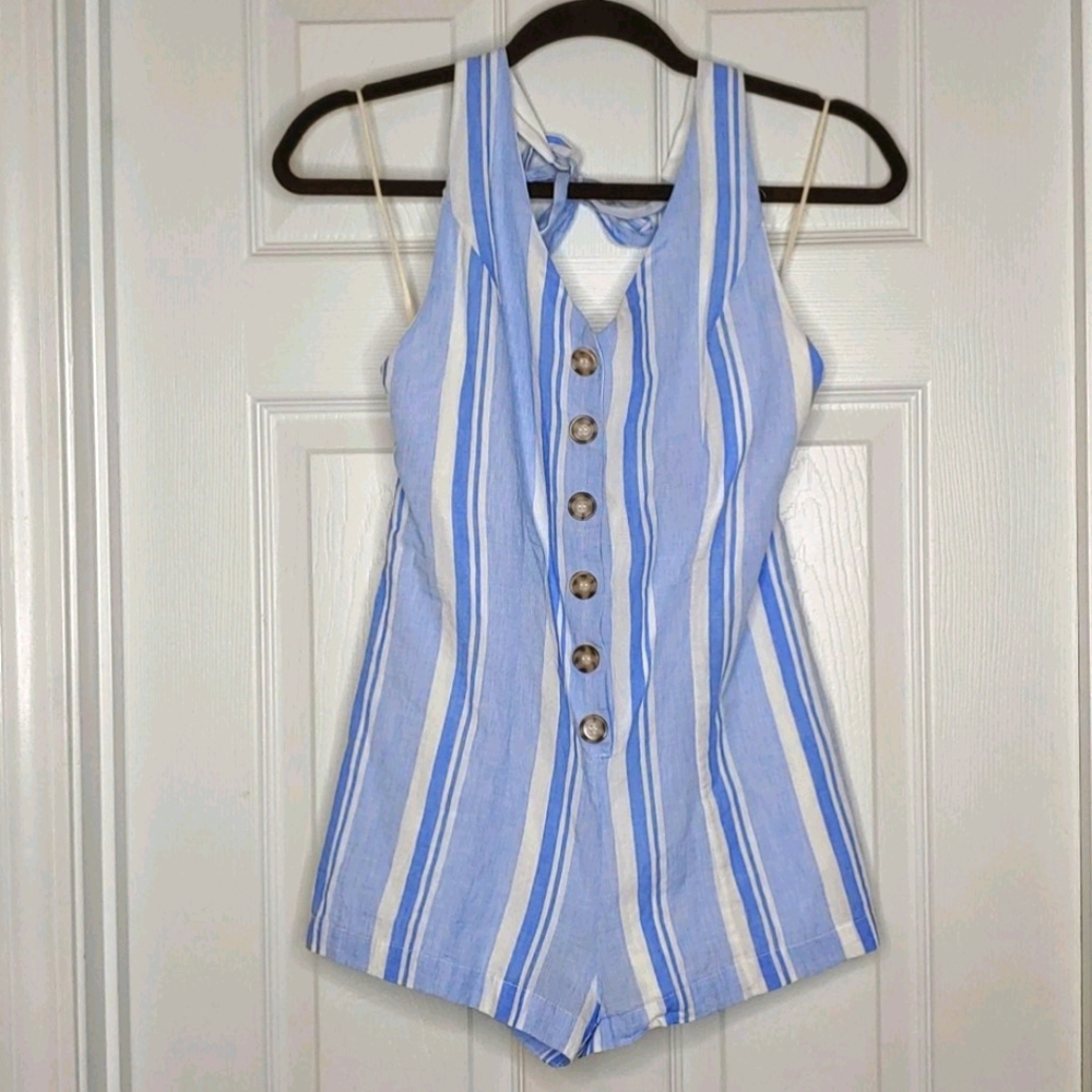 Striped Halter Romper